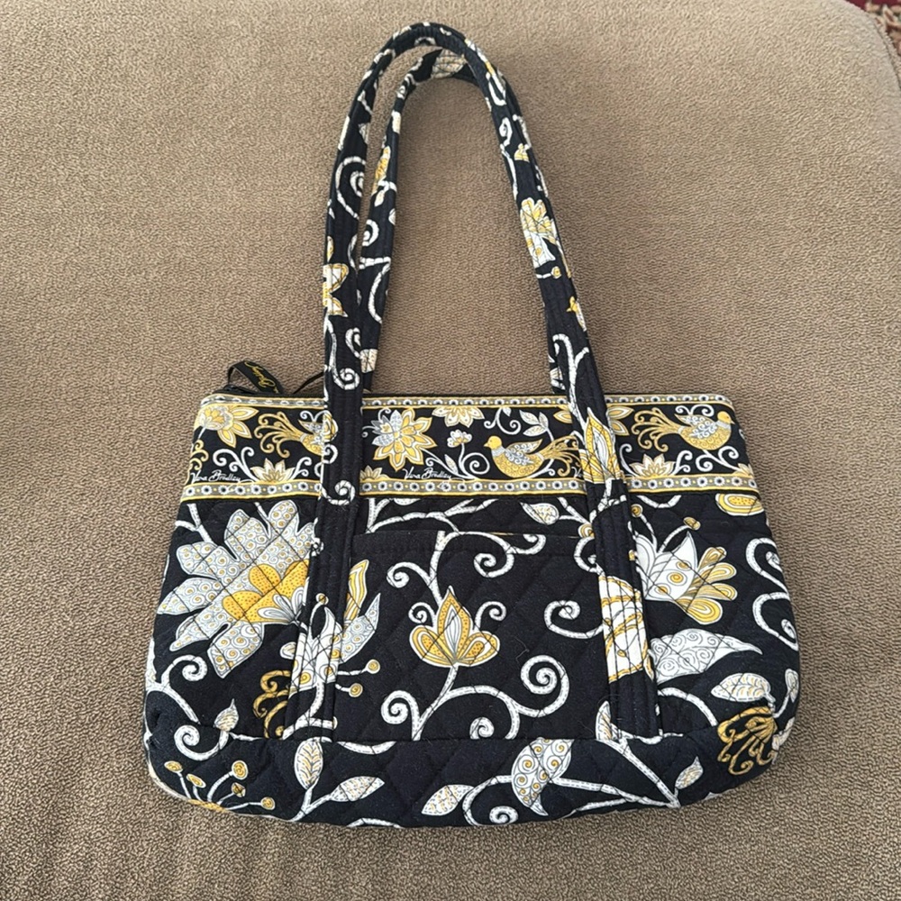 Vera Bradley Retired Quilted Shoulder Bag Purse Bag Yellow Bird (SS)